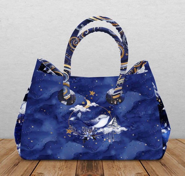 Starry Sea Blue Whale Wreath Bag Rapport